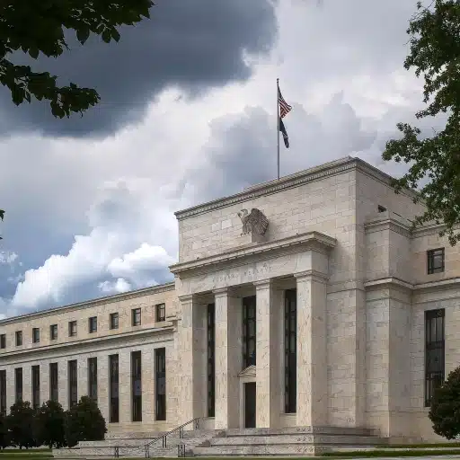 The Federal Reserve building.