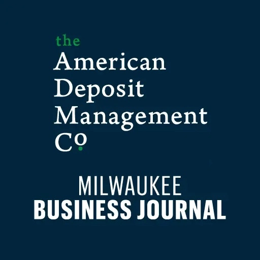 Milwaukee Business Journal in text and the The American Deposit Management Co. logo